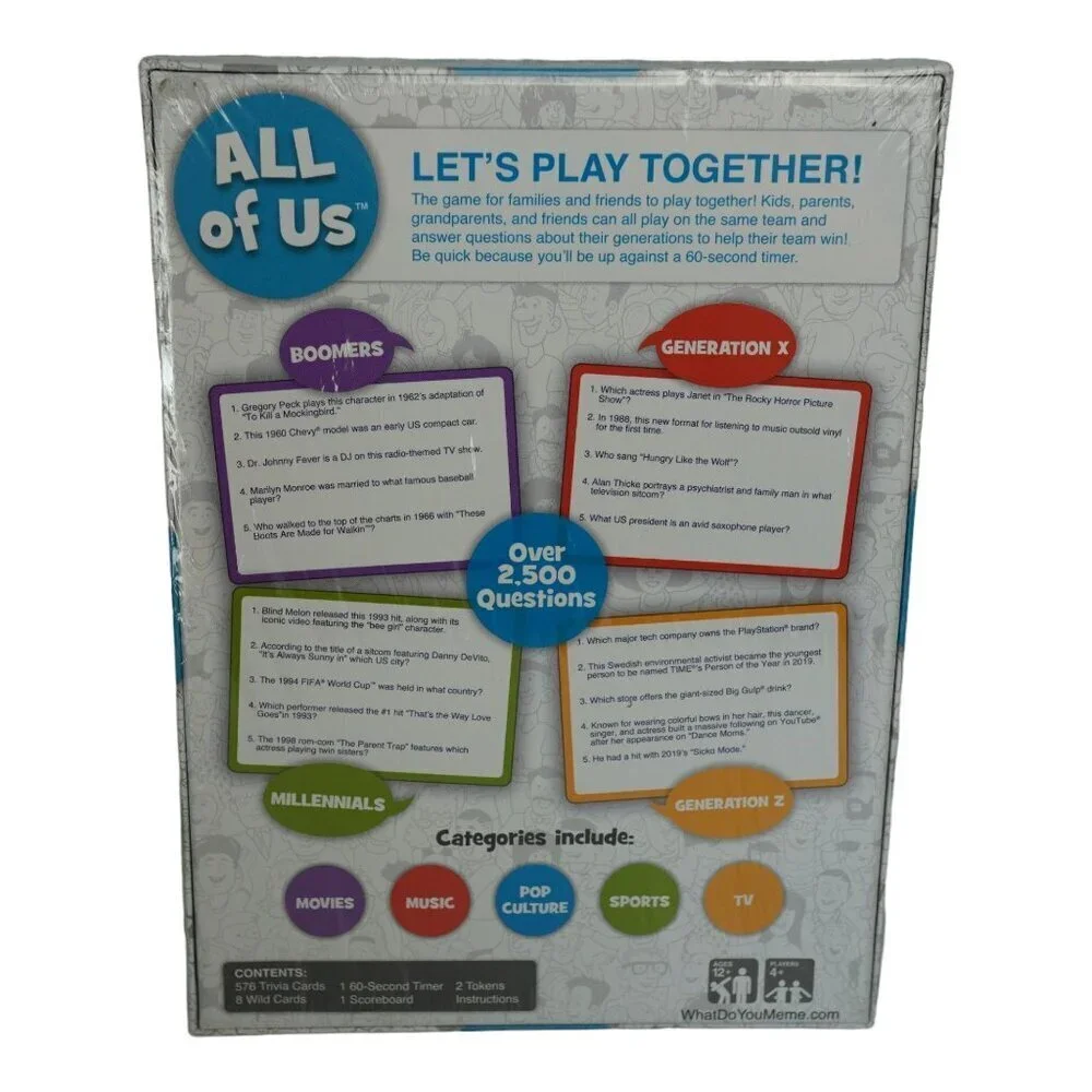 NWT ALL of Us The Trivia Game for Generations to Play Together,  SEALED‎